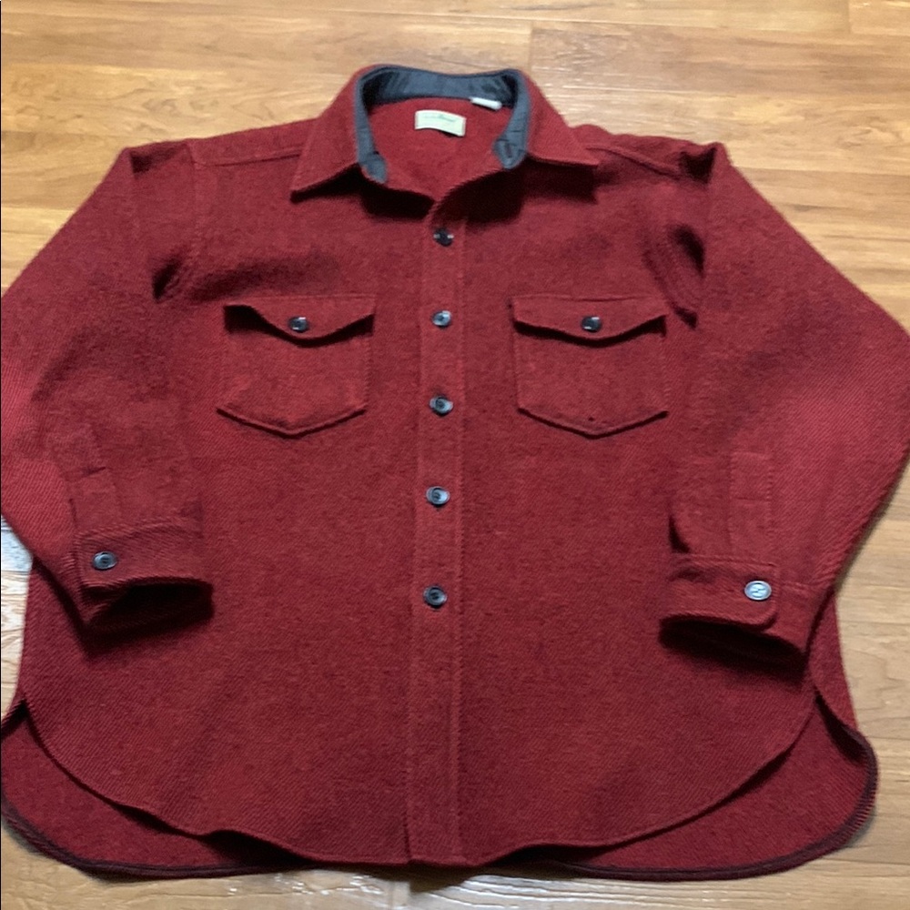 Vintage L.L.Bean Wool Button-Up Shirt Jacket